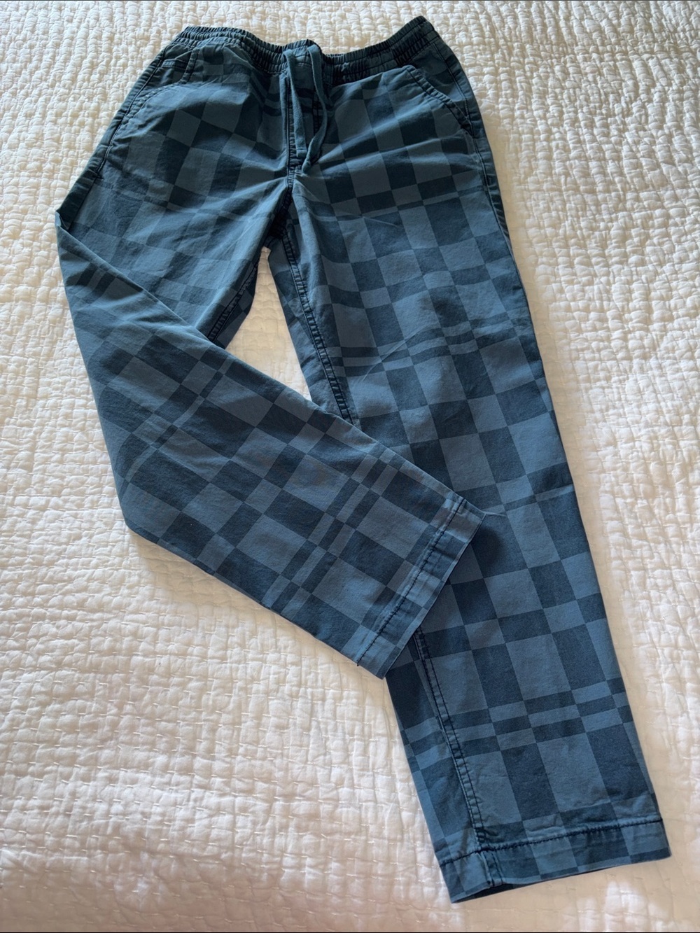 Vans Boys Unisex Range Elastic Waist Blue-Gray Pants EUC X-Small